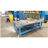 Image 2 : ROLLING METAL TABLE APPROX 49X31X99" WITH ATTACHED VISE