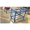 Image 2 : BLUE MOBILE MATERIAL WORK CART WITH ADJUSTABLE SLIDING ARMS