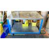 Image 2 : MOBILE METAL 2 TIER TABLE APPROX 48X36X32"