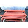 Image 2 : GREEN AND ORANGE CANTILEVER RACKING SYSTEM; 2 UPRIGHTS, 2 BASES, 4 ARMS, WITH BACK SPREADER