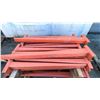 Image 2 : GREEN AND ORANGE CANTILEVER RACKING SYSTEM; 2 UPRIGHTS, 2 BASES, 4 ARMS, WITH BACK SPREADER