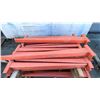 Image 2 : GREEN AND ORANGE CANTILEVER RACKING SYSTEM; 2 UPRIGHTS, 2 BASES, 4 ARMS, WITH BACK SPREADER