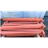 Image 2 : GREEN AND ORANGE CANTILEVER RACKING SYSTEM; 2 UPRIGHTS, 2 BASES, 4 ARMS, WITH BACK SPREADER