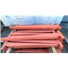Image 2 : GREEN AND ORANGE CANTILEVER RACKING SYSTEM; 2 UPRIGHTS, 2 BASES, 4 ARMS, WITH BACK SPREADER
