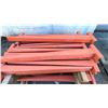 Image 2 : GREEN AND ORANGE CANTILEVER RACKING SYSTEM; 2 UPRIGHTS, 2 BASES, 4 ARMS, WITH BACK SPREADER