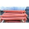 Image 2 : GREEN AND ORANGE CANTILEVER RACKING SYSTEM; 2 UPRIGHTS, 2 BASES, 4 ARMS, WITH BACK SPREADER