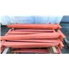 Image 2 : GREEN AND ORANGE CANTILEVER RACKING SYSTEM; 2 UPRIGHTS, 2 BASES, 4 ARMS, WITH BACK SPREADER