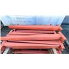 Image 2 : GREEN AND ORANGE CANTILEVER RACKING SYSTEM; 2 UPRIGHTS, 2 BASES, 4 ARMS, WITH BACK SPREADER