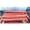 Image 2 : GREEN AND ORANGE CANTILEVER RACKING SYSTEM; 2 UPRIGHTS, 2 BASES, 4 ARMS, WITH BACK SPREADER