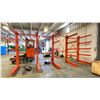 Image 1 : CANTILEVER RACKING SYSTEM; 9.5'UPRIGHTS, 4.5' BASES AND 4.3' ARMS AND 5' BACK SPREADERS