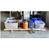Image 1 : LARGE PALLET OF ASSORTED OVERHEAD CRANE PARTS AND CHAINS