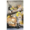 Image 2 : GALVANIZED METAL LIDDED STORAGE BOX WITH FORKLIFT SLOTS AND CONTENTS INCLUDED