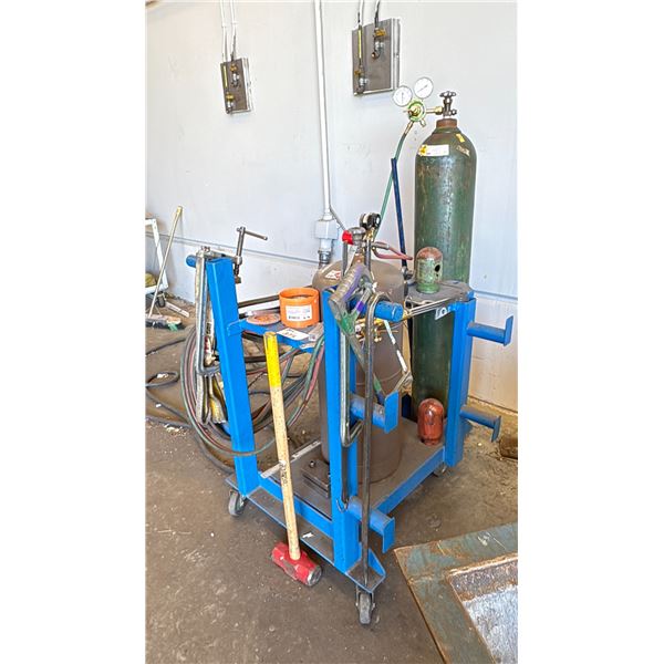 TORCH ON CART, FUEL BOTTLES NOT INCLUDED