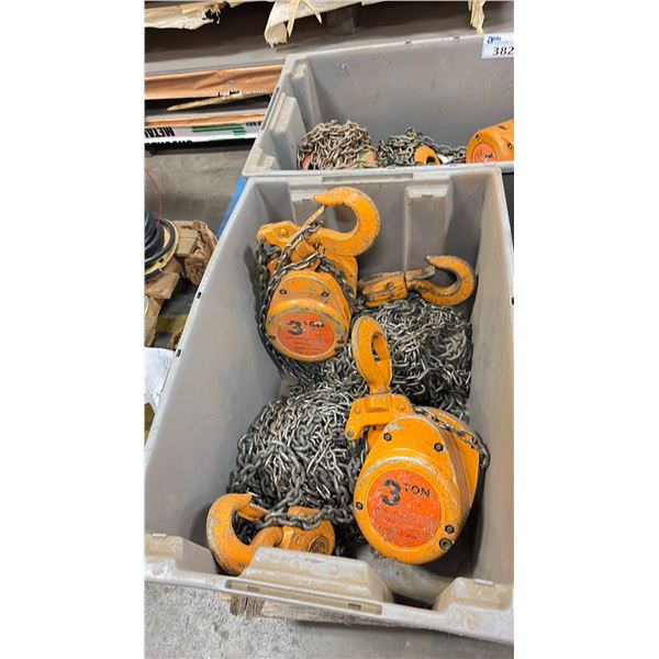 (2) 3 TON CHAIN BLOCK HOISTS