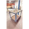 Image 2 : METAL BASE MOBILE WORK TABLE WITH PVC TOP 48X36X34"