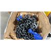 Image 3 : GROUP OF 5 SHOP ITEMS - HEAVY TOW CHAIN, RETRACTABLE POWER CORD, 2 SAFETY SWAB PAILS