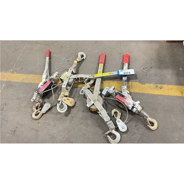 GROUP OF 4 COME-A- LONG CABLE WINCHES