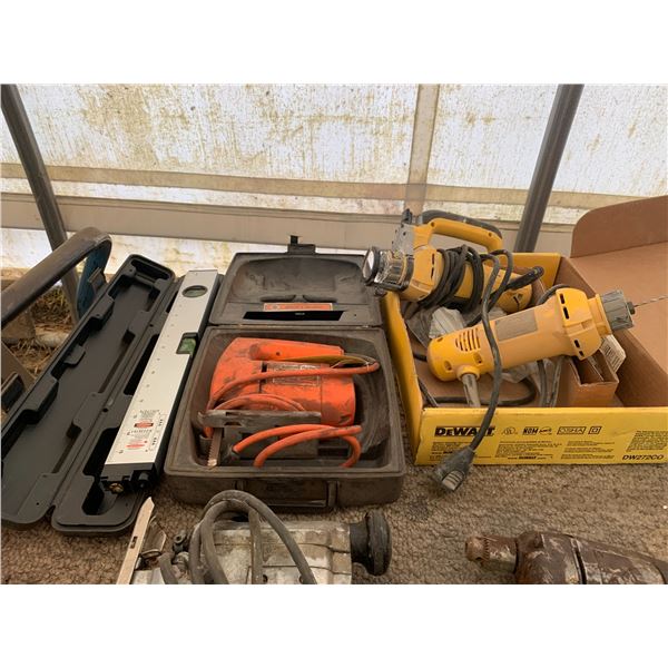 Level, Jig Saw, Dewalt Drywall Cutter