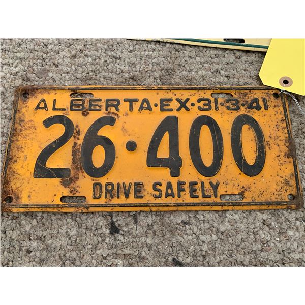 1941 License Plate