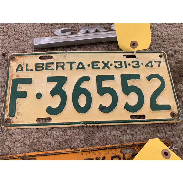 1947 License Plate