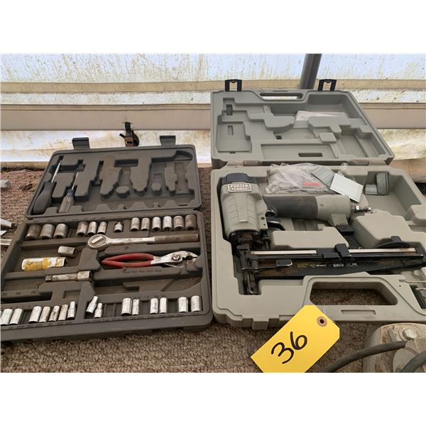 Air Stapler, Socket Set (Porta Cable in Case & Bits)