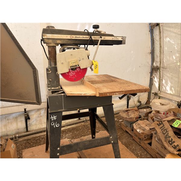 B&D Radial Arm Saw c/w Stand
