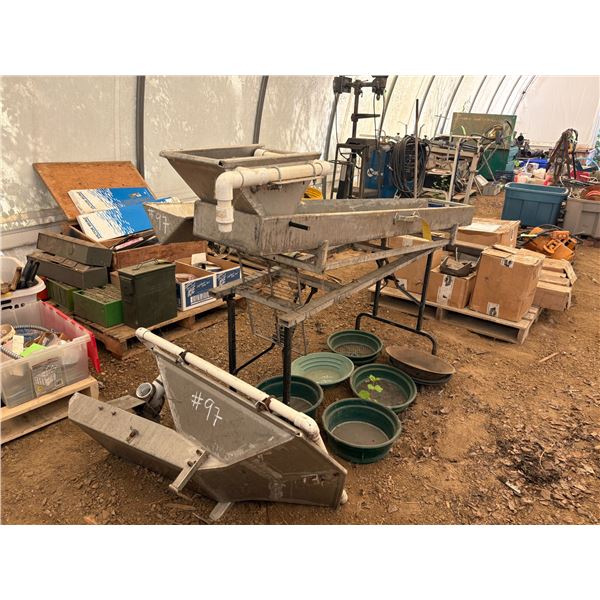 Sluice Box & Pans (Gold Mining Equipment)