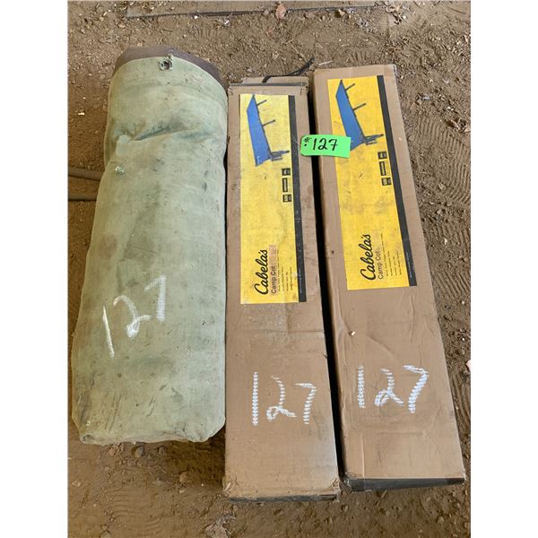 2 - Camp Cots & 2 - Tents