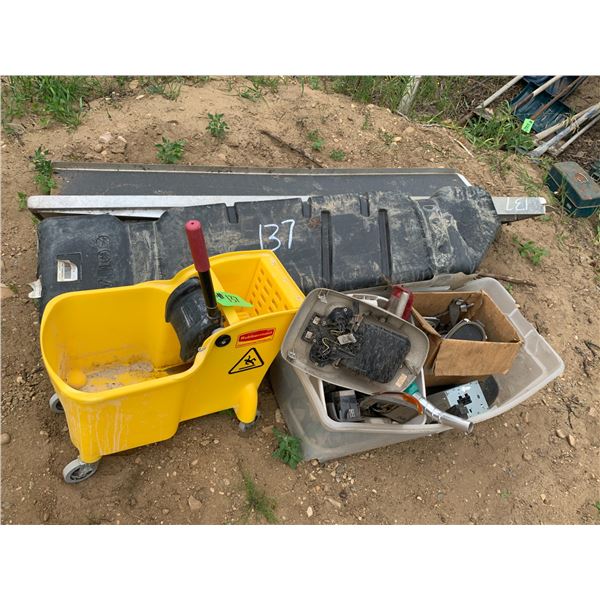 New Mop Pail, Fuel Tank, Gas Nozzle, Speakers & Folding Ramp