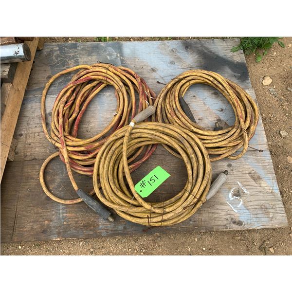3- Lengths of Yellow Welding Cable (Selling Together)