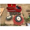 Image 2 : Red Tool Boxes, Air Hose, 6 - various Wheels