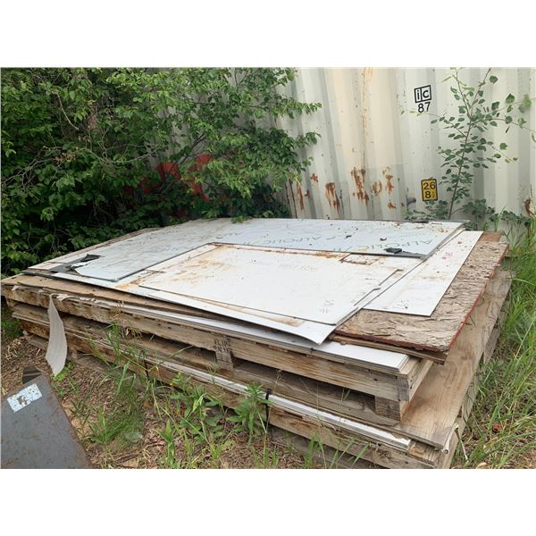 Approx. 10 - 5ft. X 10ft. Aluminum Compressed Sheeting on Pallets & misc. cut pieces