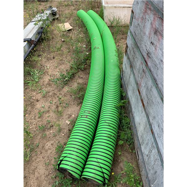 2 - 6in. Suction Hoses & Box of Canvass Air Ducts