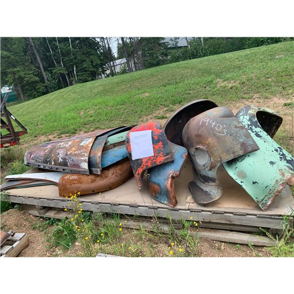1940 Chev Coupe Body Parts. Fenders, Hoods