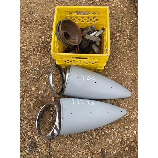 2 - 1940 Chev Headlight Pods & misc. Truck Hinges