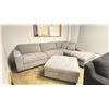 Image 1 : 3-PC FABRIC SECTIONAL SOFA WITH STORAGE OTTOMAN