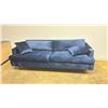 Image 1 : BLUE SUEDE FABRIC SOFA