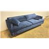 Image 2 : BLUE SUEDE FABRIC SOFA