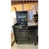 Image 1 : CARLYLE NAPA PORTABLE 9 DRAWER 44" METAL POWER SERVICE CART WITH KEYS (PART OF PLASTIC GUARD