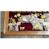 Image 2 : JEWELLERY SHADOW BOX WITH ASSORTED COSTUME JEWELLERY