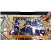 Image 2 : JEWELLERY SHADOW BOX & JEWELLERY STAND WITH ASSORTED COSTUME JEWELLERY