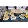 Image 2 : SHELF OF DECORATIVE PLATES, GLASS DECOR ITEMS, BINOCULARS WITH CASE & BANGLES