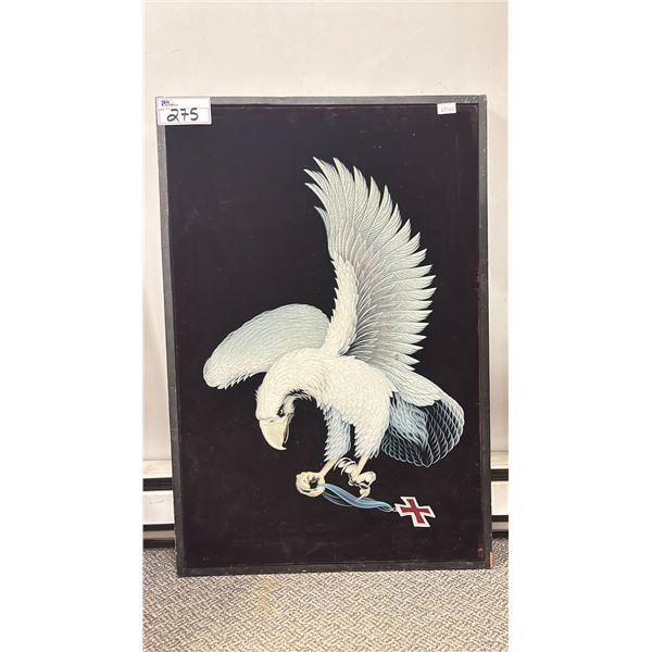 FRAMED VELVET EAGLE ARTWORK