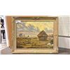 Image 2 : FRAMED FARM OIL PAINTING