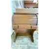 Image 1 : ANTIQUE DARK WOODEN ROLL TOP WRITING DESK - APPROX. 32"W X 17"D X 42"H