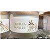 Image 2 : (3) THREE WICK VANILLA SCENTED SOY CANDLES WITH LIDS
