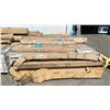 Image 1 : PALLET OF -REDEMPTION SHELF LARGE BLACK ASH, TRACY BEDS, KING SIZE VELVET FABRIC BEDS WITH