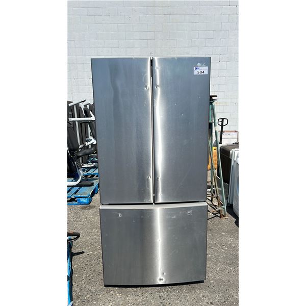 LG STAINLESS STEEL FRENCH DOOR BOTTOM FREEZER REFRIGERATOR *HANDLES INSIDE*