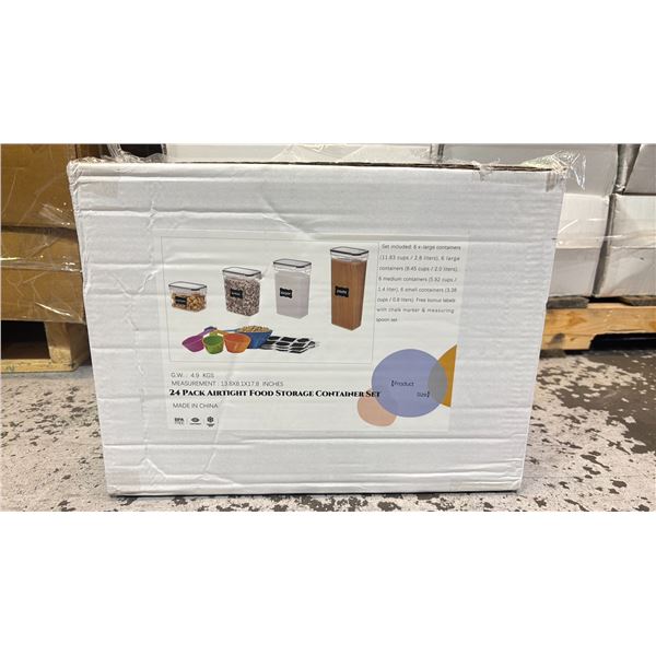 24 PACK AIRTIGHT FOOD STORAGE CONTAINER SET *IN BOX*