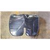 Image 2 : PAIR OF BLACK MEMORY FOAM SEAT CUSHIONS WITH GREY ZIP UP COVERS